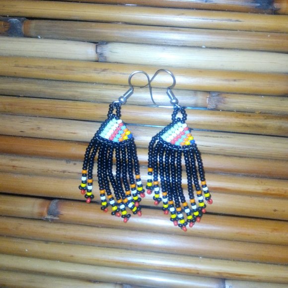 Seed Bead Dangly Earrings - New - Picture 6 of 7